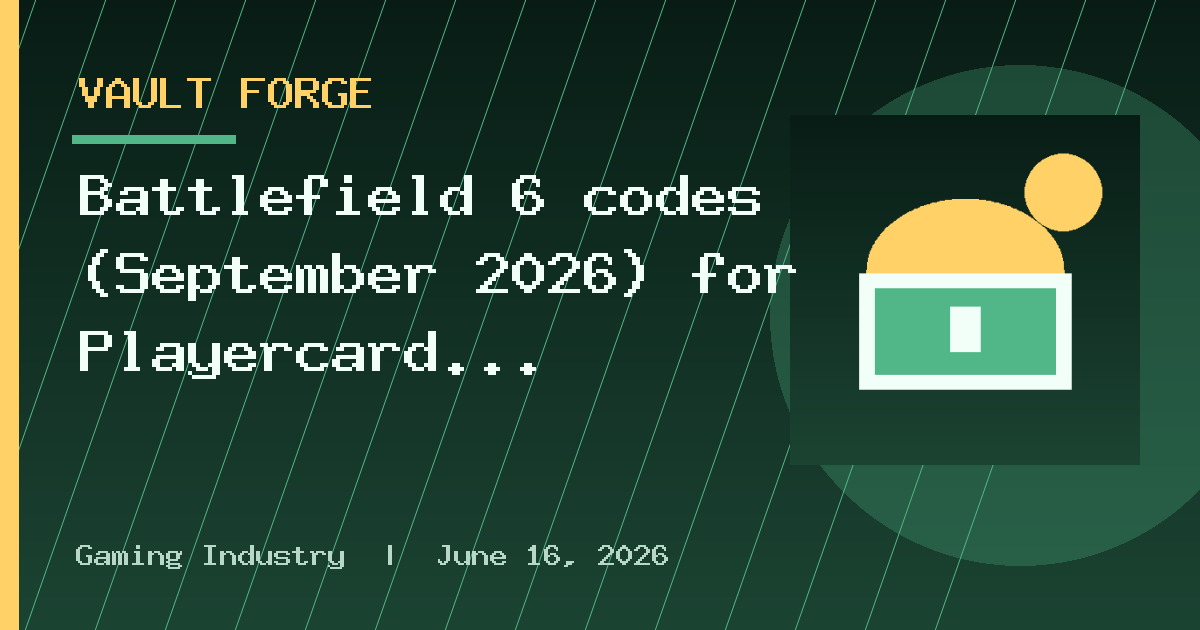 Battlefield 6 codes (September 2026) for Playercard Titles, cosmetics, and more