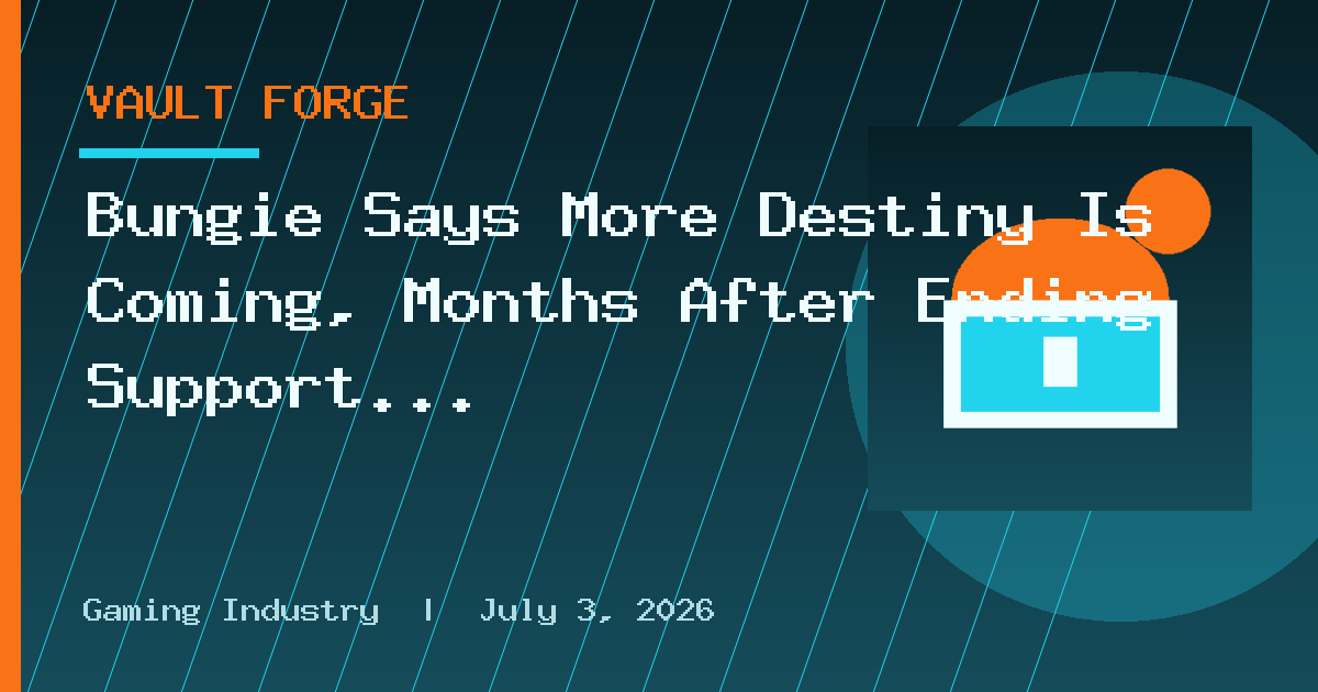 Bungie Says More Destiny Is Coming, Months After Ending Support for Destiny 2