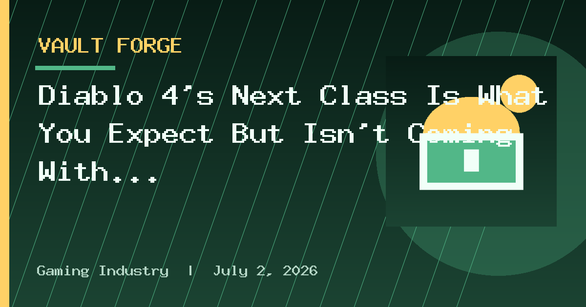 Diablo 4’s Next Class Is What You Expect But Isn’t Coming With A Full