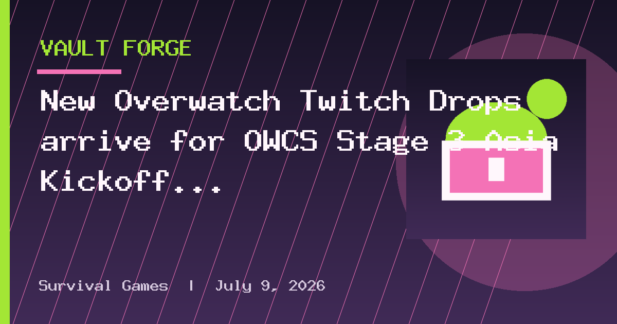 New Overwatch Twitch Drops arrive for OWCS Stage 3 Asia Kickoff 2026