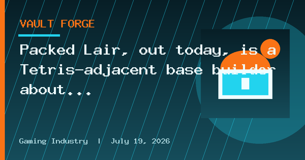 Packed Lair, out today, is a Tetris-adjacent base builder about cramming as much