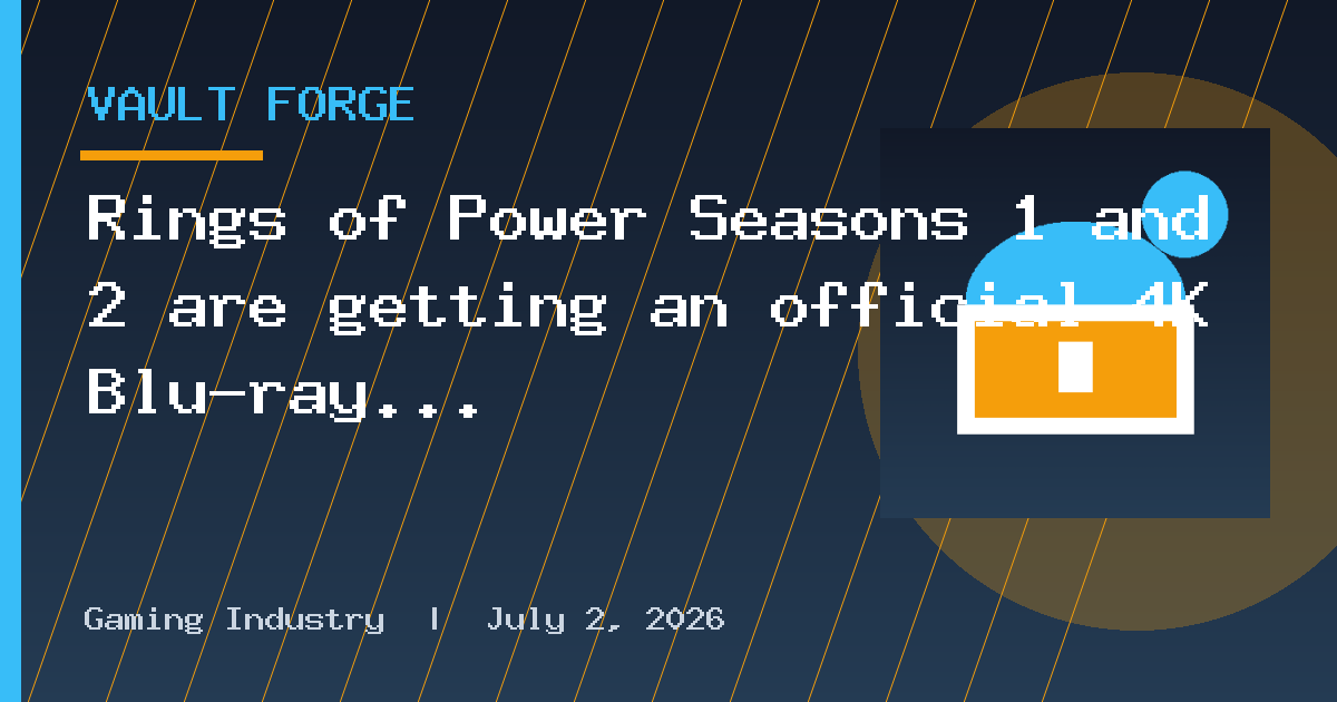 Rings of Power Seasons 1 and 2 are getting an official 4K Blu-ray release
