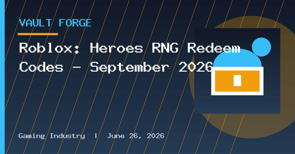 Roblox: Heroes RNG Redeem Codes – September 2026