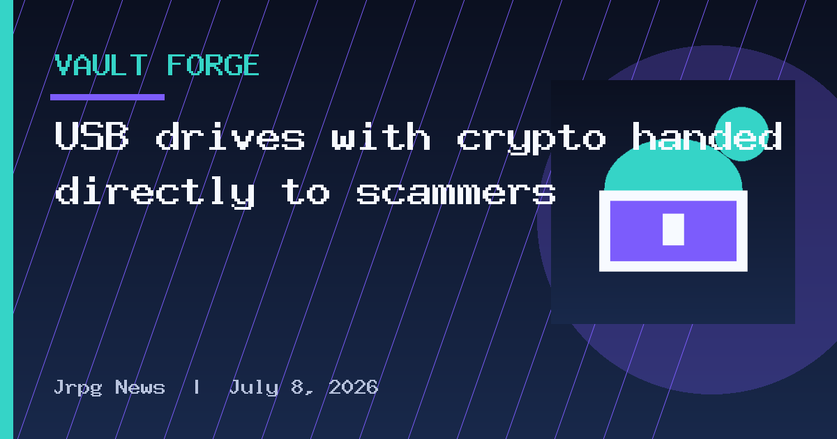 USB drives with crypto handed directly to scammers