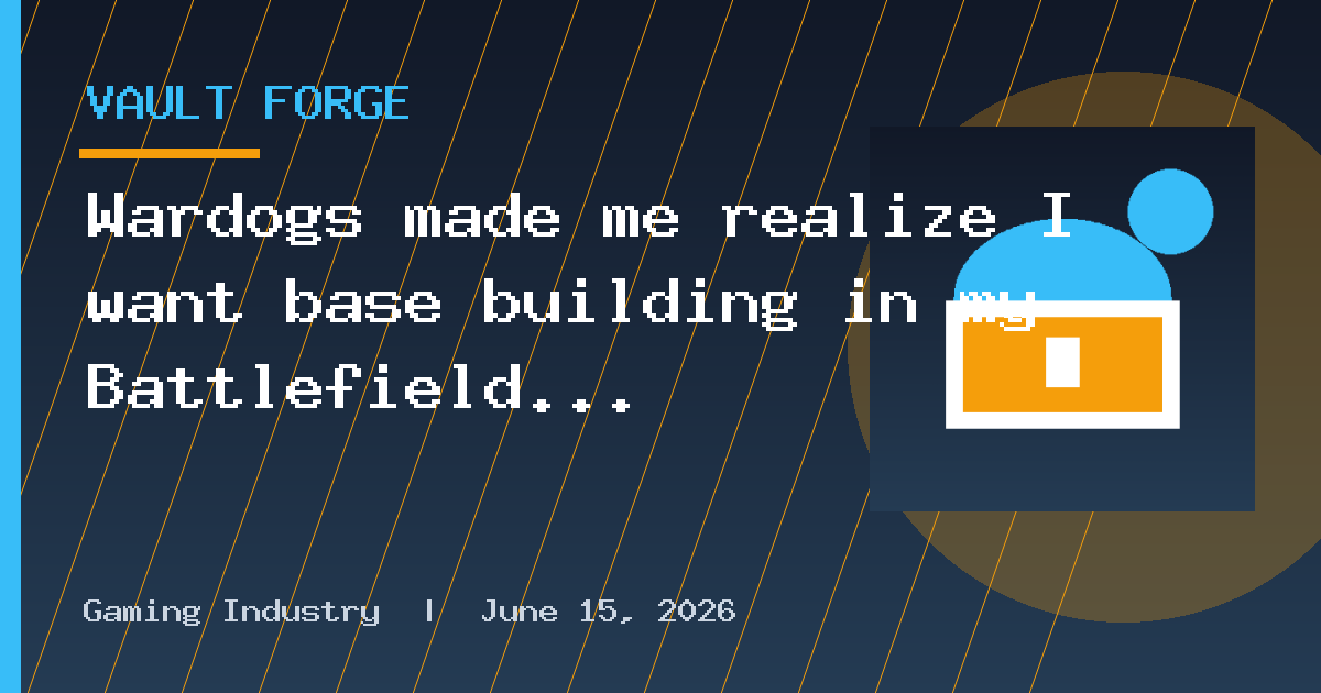 Wardogs made me realize I want base building in my Battlefield
